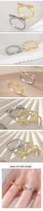 Detailansicht der gold- und silbernen Schleifenringe mit Zirkonia-Mikropavé-Besatz