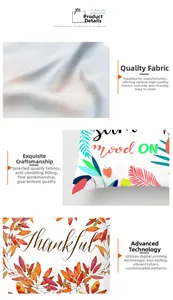 Close-up of floral leaf prints and mood ON typography on soft peach skin fabric