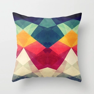 Moderne Scandinavische kussensloop met kleurrijke geometrische patronen voor bank en bed