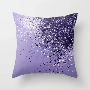 Modern Nordic purple gradient glitter texture decorative polyester pillow case cover