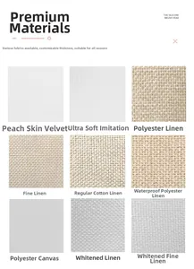 Close-up detail of peach skin and linen fabric textures for Mother's Day cushion covers