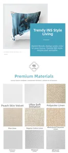 Detailed grid showing nine premium fabric textures for abstract oil painting pillowcases