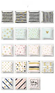 Detailed grid view showing nineteen decorative square pillow covers with various patterns