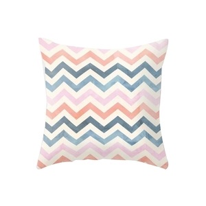Federa per cuscino quadrata con motivo a onde geometriche rosa per decorazione divano