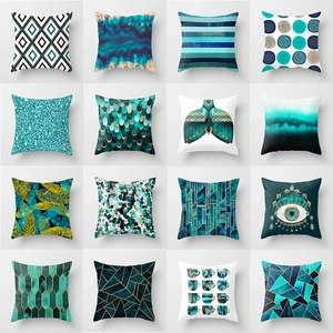 Nordic Abstract Geometric Peach Skin Pillowcase Modern Abstract Marble Cushion Cover For Sofa Home Decor Throw Pillow Case