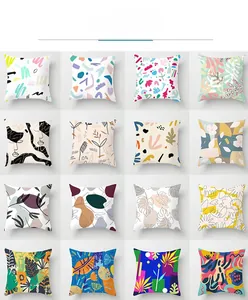 Detailed grid showing sixteen abstract Matisse style pillow covers with artistic patterns
