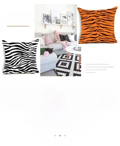 Detailed view of peach skin polyester fabric with zebra and tiger patterns