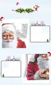 Detail showing the festive Santa Claus print and stitching on the holiday pillow cover