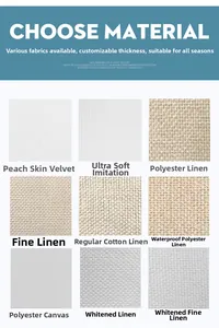 Detailed fabric selection guide showing textures for Nordic style gold cushion covers