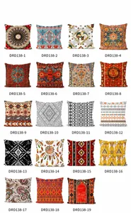Katalog von Boho-Kissenbezügen mit Mandala-, Elefanten- und geometrischen Mustern