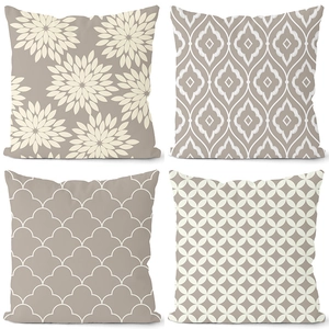 Geometrisches Muster Polyester Pfirsichhaut Kissenbezug Modern Minimalistisch Dekorative Kissenhülle Für Sofa Couch Home Dekor