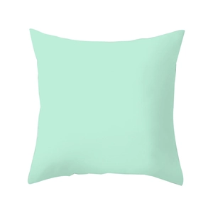 Modern mint green geometric square pillow case made of smooth fabric for home sofa decor