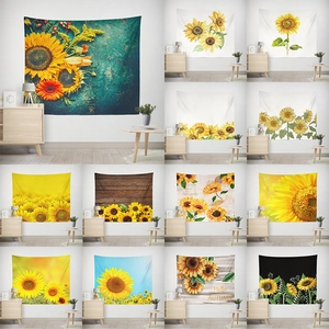Artistic sunflower tapestry collection for room decor in 12 different aesthetic patterns