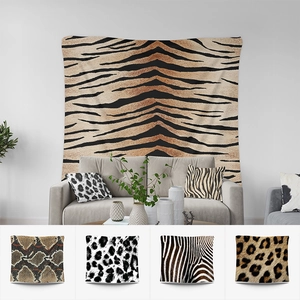 Modern Animal Print Tapestry Polyester Wall Hanging Tiger Leopard Zebra Pattern Home Decor Blanket For Living Room Bedroom