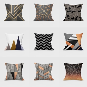 Modern Geometric Nordic Peach Skin Cushion Cover Decorative Square Throw Pillow Case For Home Sofa Living Room Office Decor