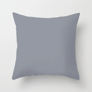 Detail view of square gray peach skin pillowcase with seamless invisible zipper closure