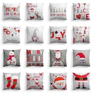 Fodera Per Cuscino Natalizia Decorativa In Poliestere Per Divano Casa Decor Stampa Digitale Renna Babbo Natale Albero