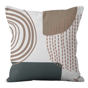 Detail showing Nordic abstract geometric pattern on a high-quality velvet pillowcase
