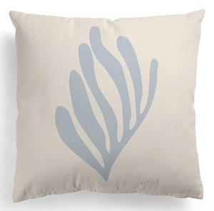 Detail view of Matisse art print on a Nordic style peach skin fabric pillowcase cover