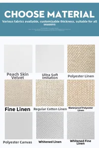 Detailed comparison of peach skin velvet and linen fabrics for luxury pillow covers