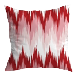 Chinese red geometric Ikat pattern square cushion cover for sofa decoration