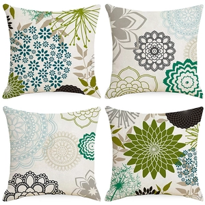 Mandala Bohemian Polyester Cushion Cover Ethnic Floral Pattern Decorative Square Pillowcase For Home Sofa Living Room Car