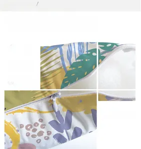 Detail view of the hidden zipper design and precise stitching on the plush cushion cover