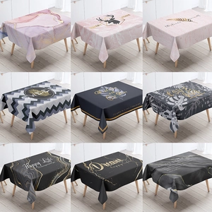 Nordic Marble Texture Rectangular Tablecloth Polyester Decorative Desk Cover For Dining Table Coffee Table Home Picnic