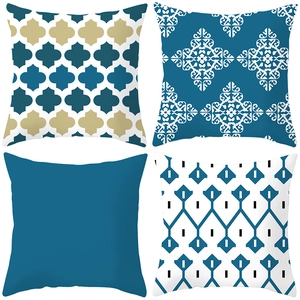Bohemian Geometric Decorative Cushion Cover Polyester Printed Pillowcase For Sofa Car Home Decor 45x45cm Ethnic Style