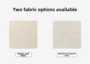 Detailed macro view comparing cotton linen and waterproof polyester fabric textures