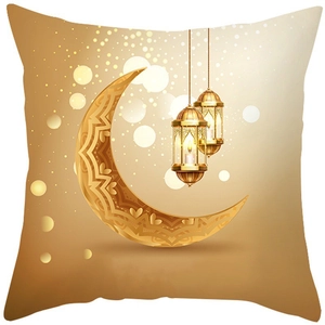 Gouden maan en lantaarn kussensloop voor Ramadan home sofa decoratie kussen