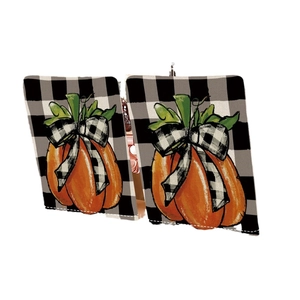 Housses de chaise de Thanksgiving avec motifs de citrouille et feuilles d'érable