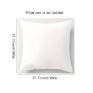 White 45cm square decorative soft pillowcase without insert for home decor