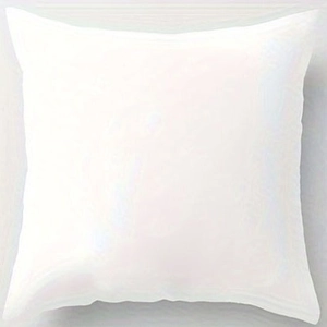 Square minimalist white decorative throw pillow cover made of ultra soft blank fabric material