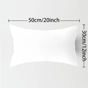 Size detail of a 50x30cm ultra-soft white lumbar pillowcase with dimensions in inches