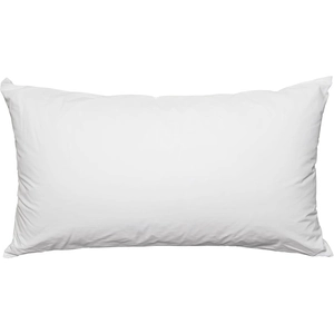 Soft white rectangular lumbar pillowcase made of premium ultra-soft fabric in a clean style