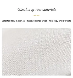 Close-up of Easter linen placemat showing high-quality woven texture and heat insulation