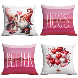 Valentijnsdag Hart Kussenslopen Zacht Kort Pluche Romantische Kabouters Kussenhoes Voor Woonkamer Bank Home Decor Cadeau
