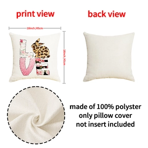 Detail view of 18-inch Easter bunny pillow cover with 100% polyester fabric texture