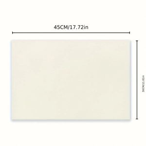 Spécifications de taille du set de table de Pâques en tissu crème avec dimensions claires