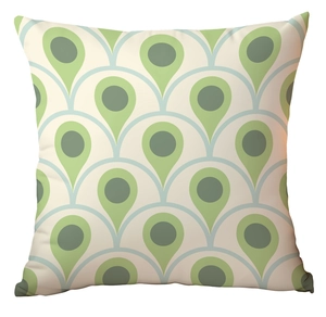 Detailed close-up of geometric water drop pattern on modern cotton sofa cushion cover