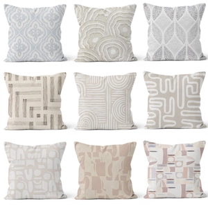 Modern Geometric Abstract Throw Pillow Case Decorative Nordic Minimalist Short Plush Sofa Cushion Cover Home Decor