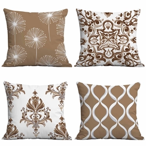 Nordic Geometric Cushion Covers Soft Short Plush Decorative Pillowcases For Sofa Living Room Damask Dandelion Pattern Square Throw Pillow Case