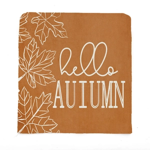 Autumn pumpkin maple leaf chair cover with hello AUTUMN print for dining chairs