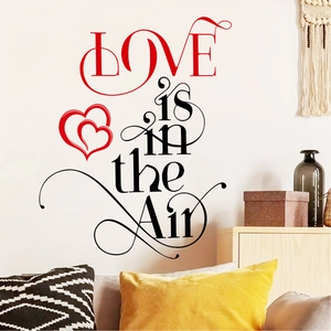 Artistic Love Is In The Air wall decal with heart design for home wall decoration
