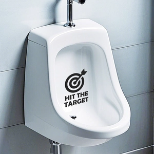 Sticker de toilette Hit the Target imperméable avec cible sur céramique blanche
