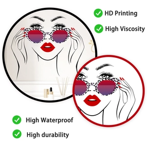Sticker mural lunettes léopard étanche avec impression haute définition et forte adhérence