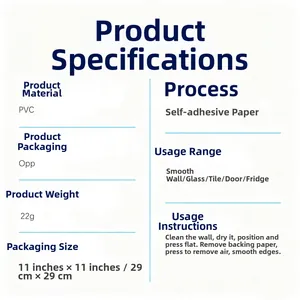 Detailed specifications of PVC self-adhesive wall sticker for kitchen and fridge decoration