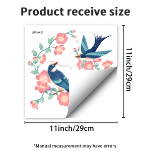 Detail showing JDT-A430 cherry blossom and bird window sticker dimensions 29x29cm