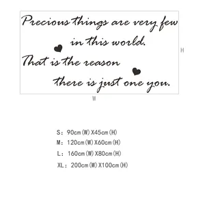Size guide for acrylic mirror wall stickers with detailed width and height measurements